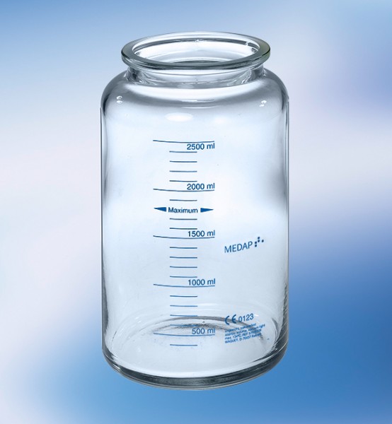 Septic fluid glass jar 2.5 l